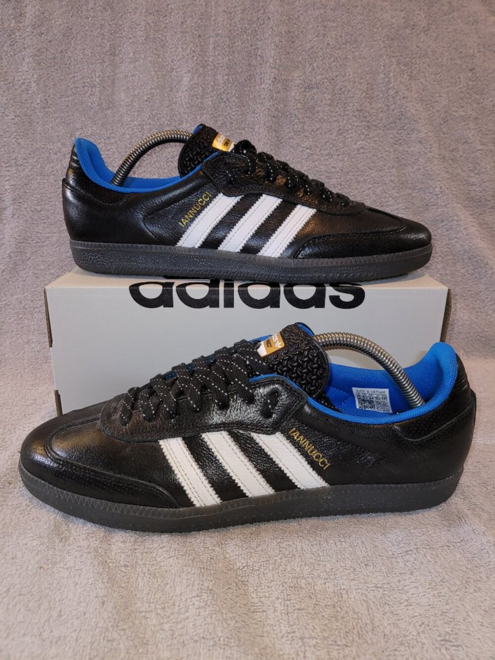 Adidas Samba ADV Gino Lannucci x RYR Black Blue Bird Gum Men's Size 10 Sneakers